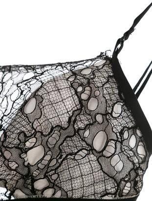 Dion Lee Marrow Lace Bandeau Bralette Black Size 8 photo 3