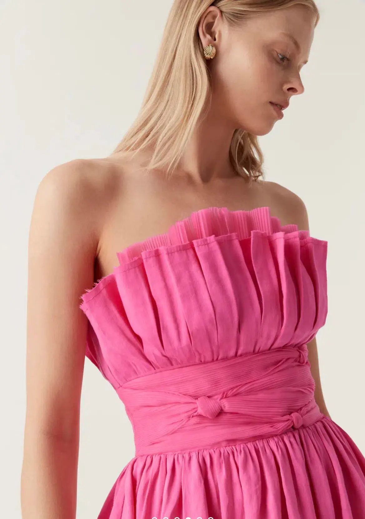 Aje Whisper Layered Mini Dress Brilliant Pink Size 10 photo 4
