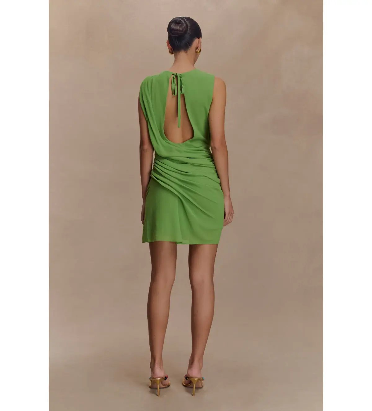 Meshki Oria Chiffon Mini Dress Green Size XXL/AU 16 photo 5