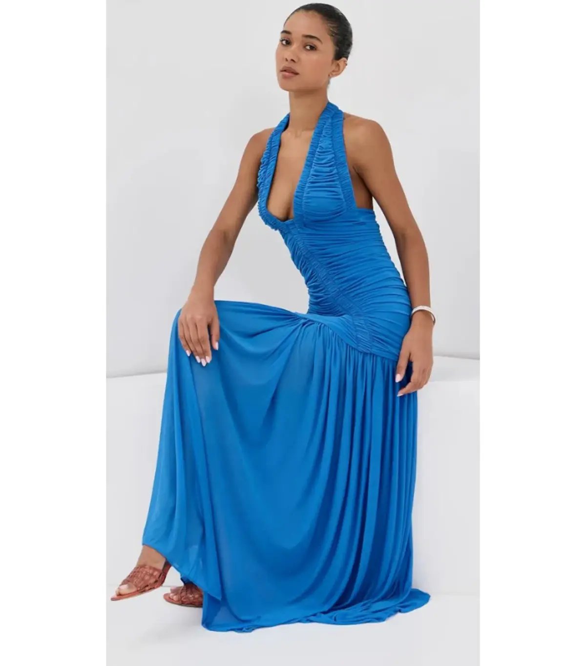 Christopher Esber Orion Gown Lapis Blue Size 8 photo 2