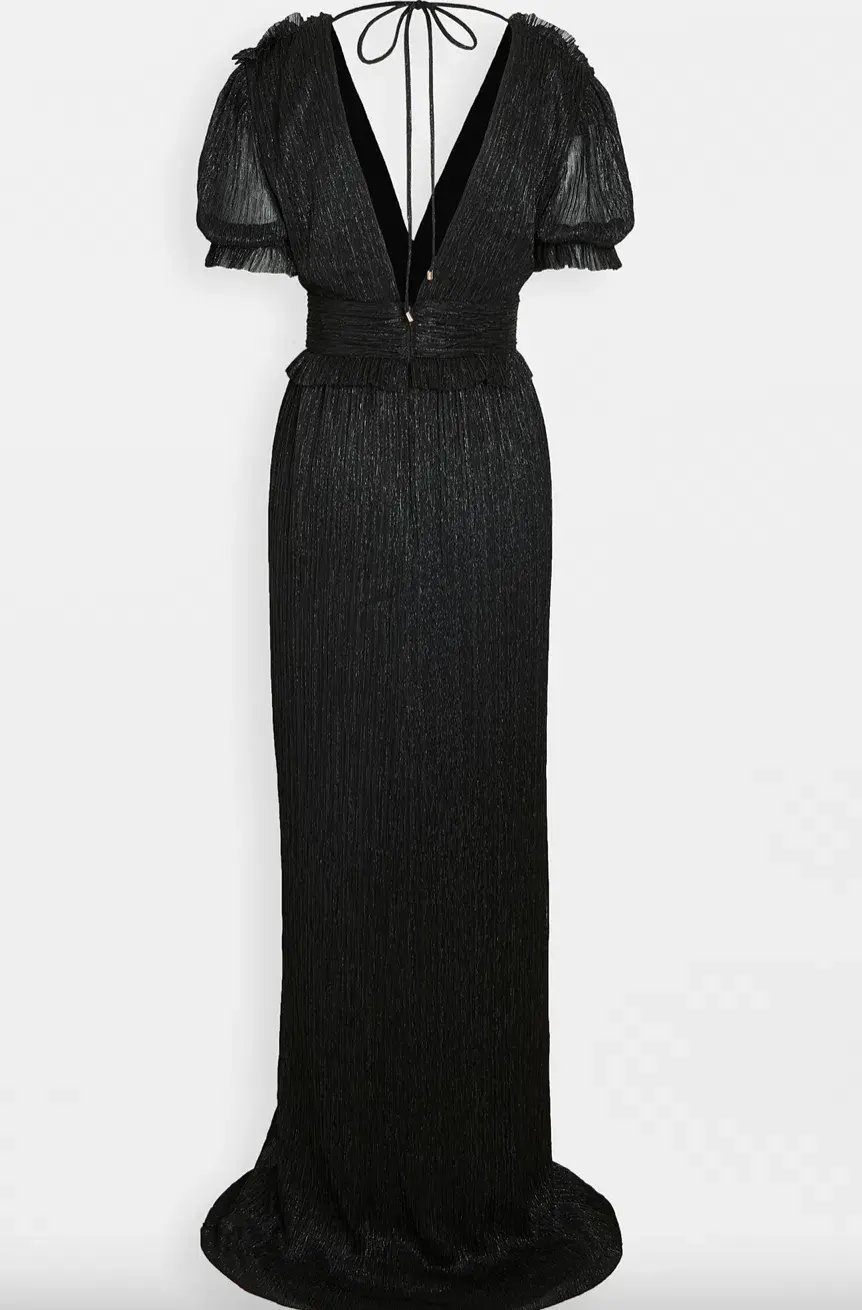 Rebecca Vallance The Luna Shortsleeve Gown Black Size 8 photo 3