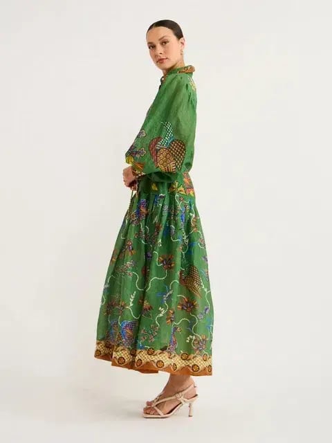 ALEMAIS Birdie Shirtdress in Jade Size 10 AU photo 3