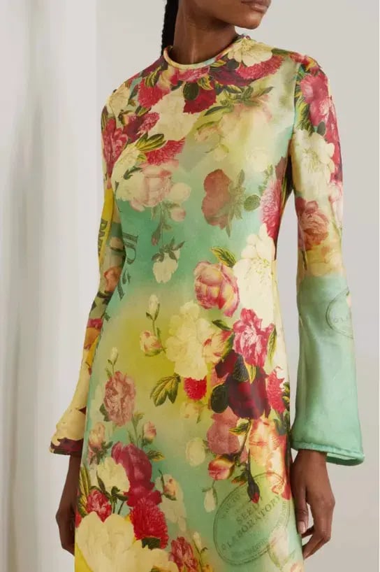 Zimmermann Wonderland Bias Silk Maxi Dress Peony Garden Floral Size 0P / AU 6 photo 3