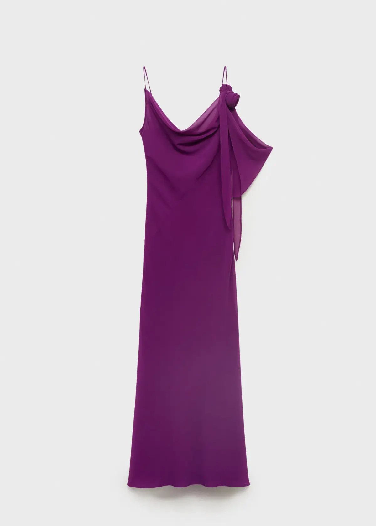 M.N.G Draped dress with flower detail Purple Size M photo 8