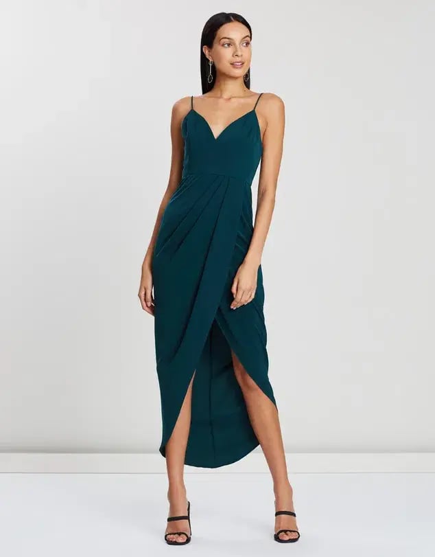 Shona Joy Core Cocktail Dress in Seaweed Green Size 6 photo 5