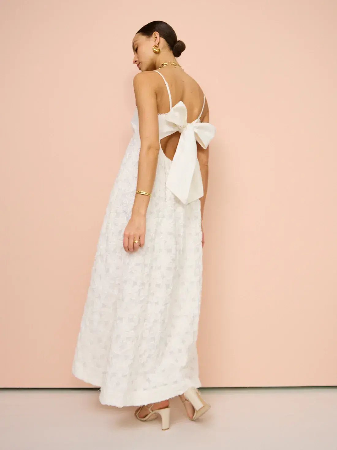 Alemais Iggy Embroidered Midi Dress White Size AU 8 photo 5