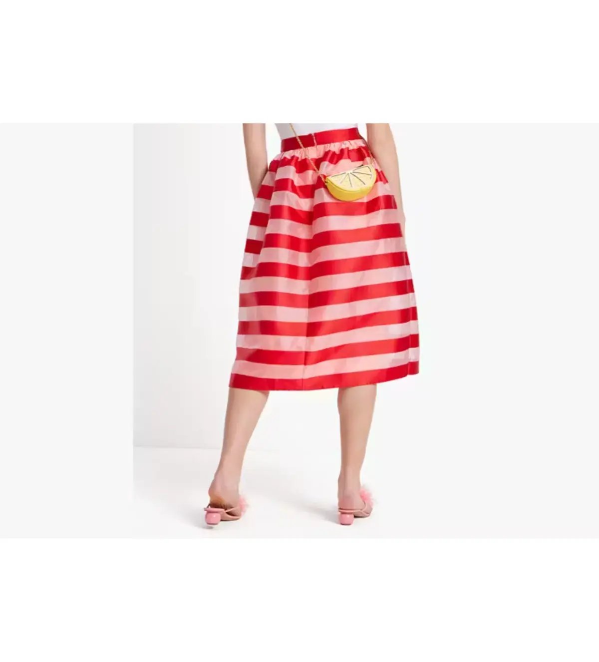 Kate Spade Awning Stripe Organza Midi Skirt Multi Size US 6 / AU10 photo 3