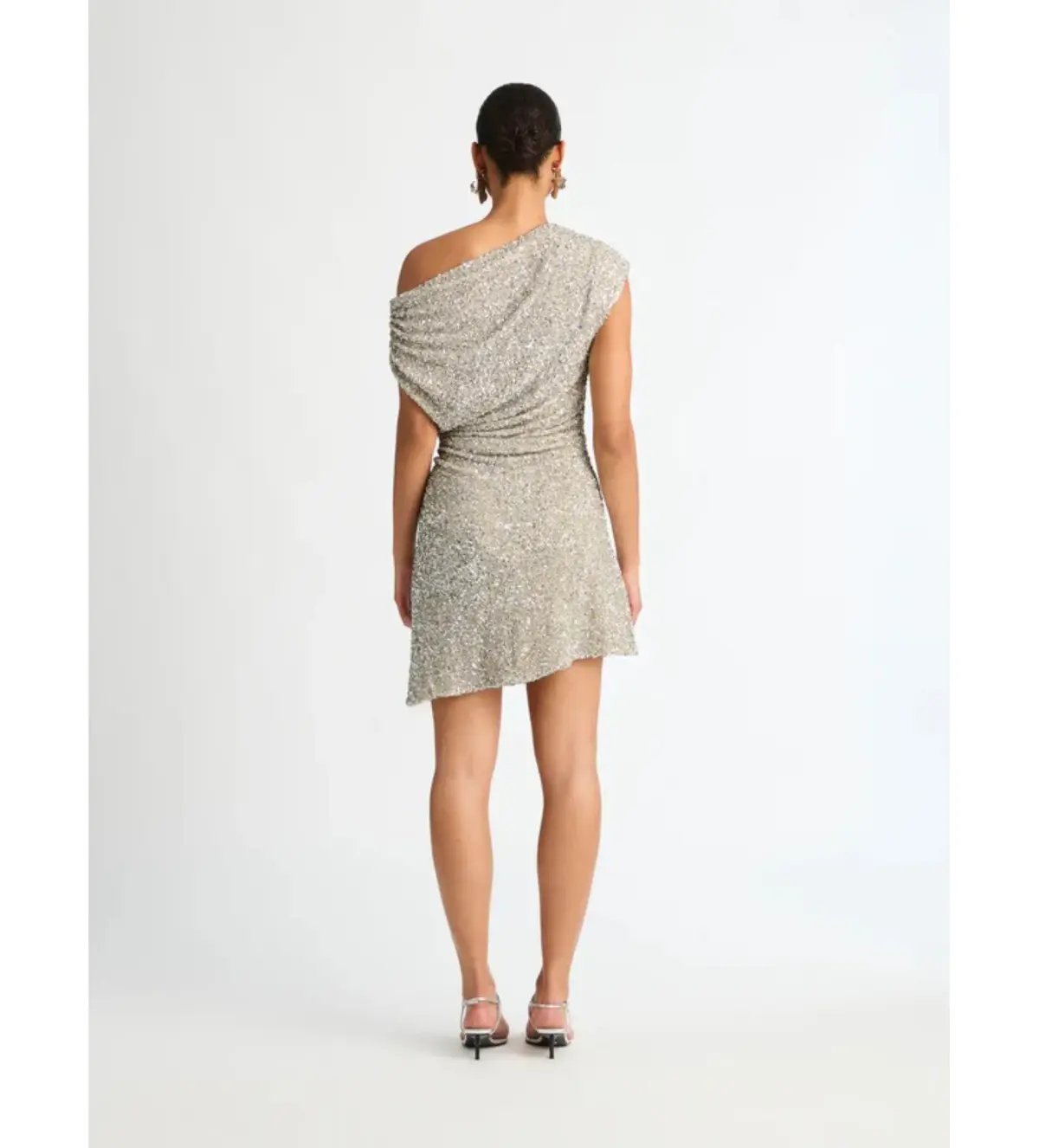 Sheike Glimmer Mini Dress Silver Size AU 14 photo 3