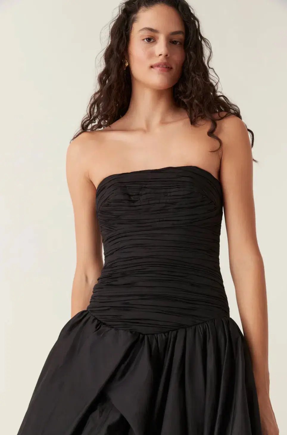 Aje  Violette Bubble Hem Maxi Dress Black Size 10 photo 2