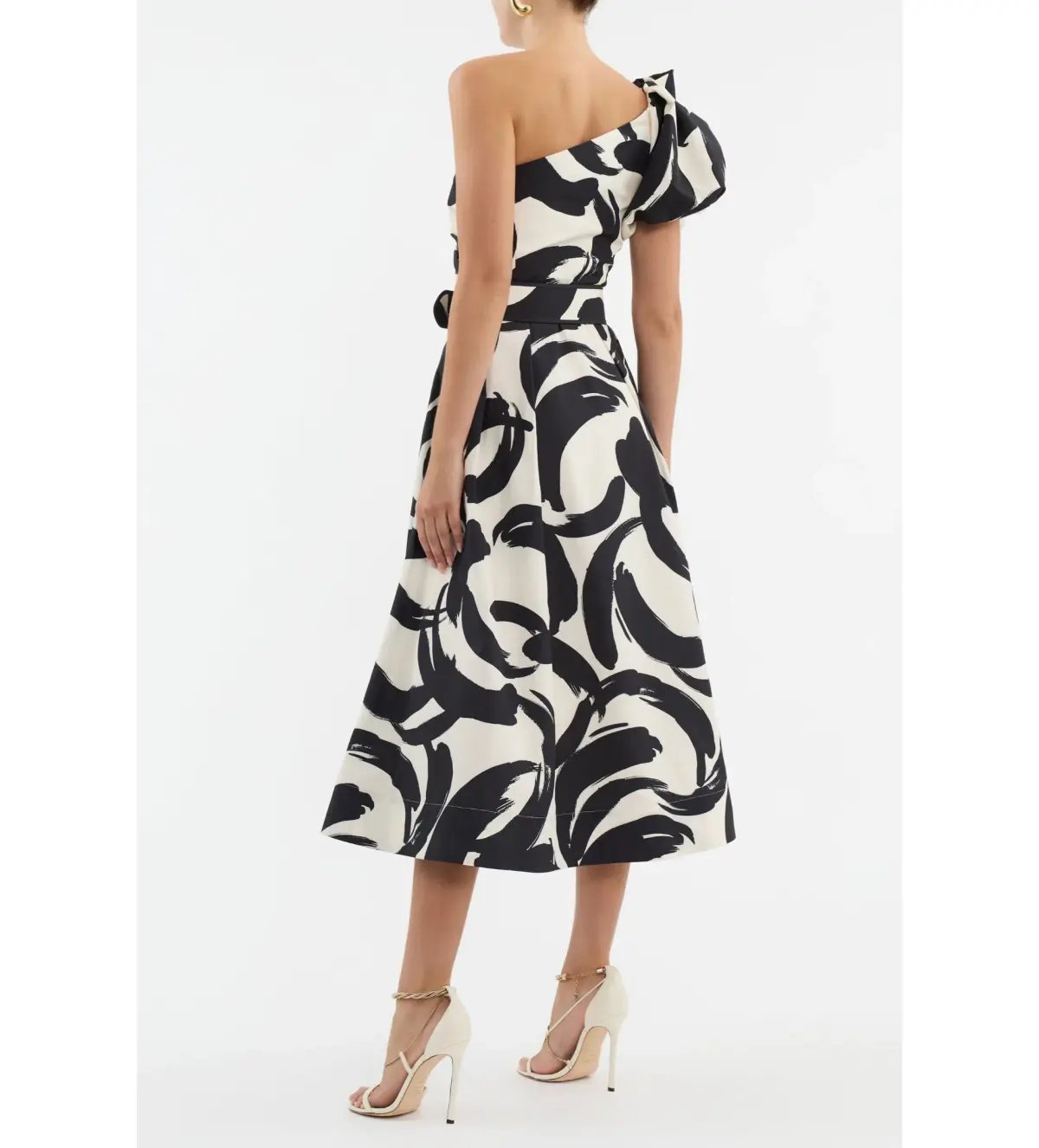 Rebecca Vallance Pompidou One Shoulder Midi Dress Multi Size 12 photo 2