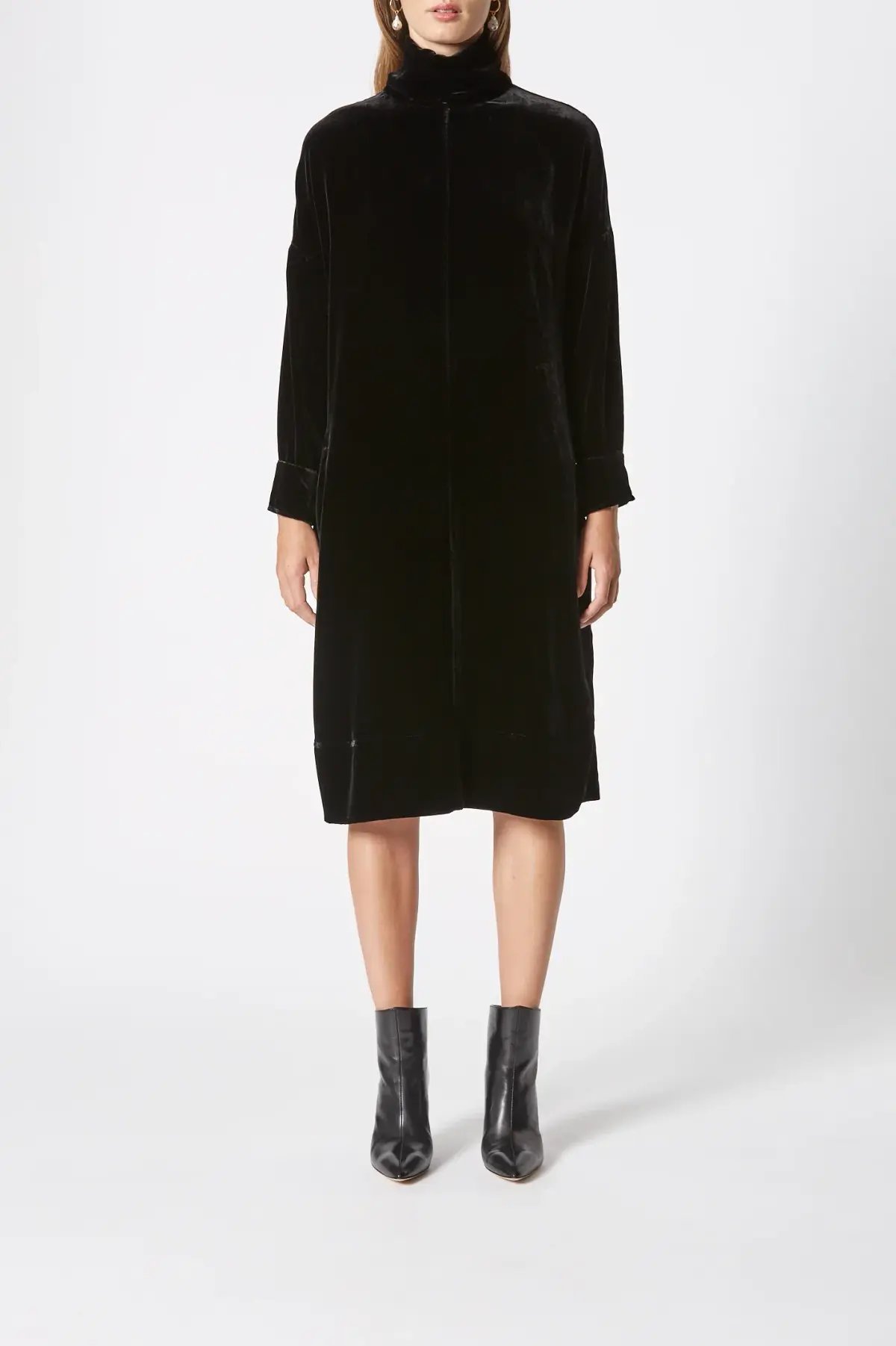 Scanlan Theodore The Velvet Dress in Black in Size 10 photo 4