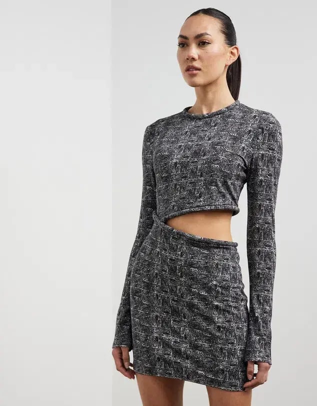 Camilla And Marc Cyrus Long Sleeve Mini Dress Grey Size 10 photo 2