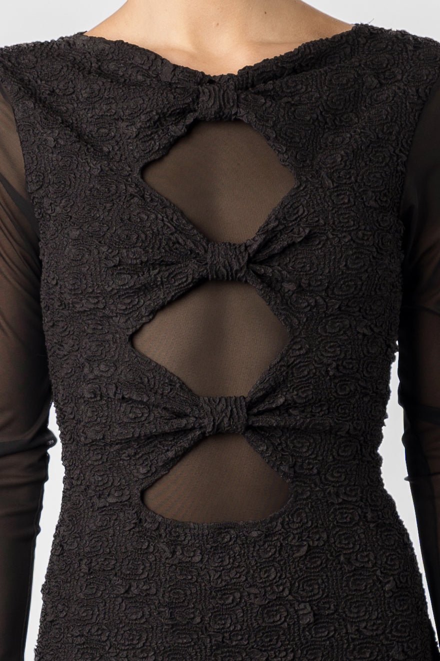 One Fell Swoop Lash Mini Dress - Caviar Rose photo 3
