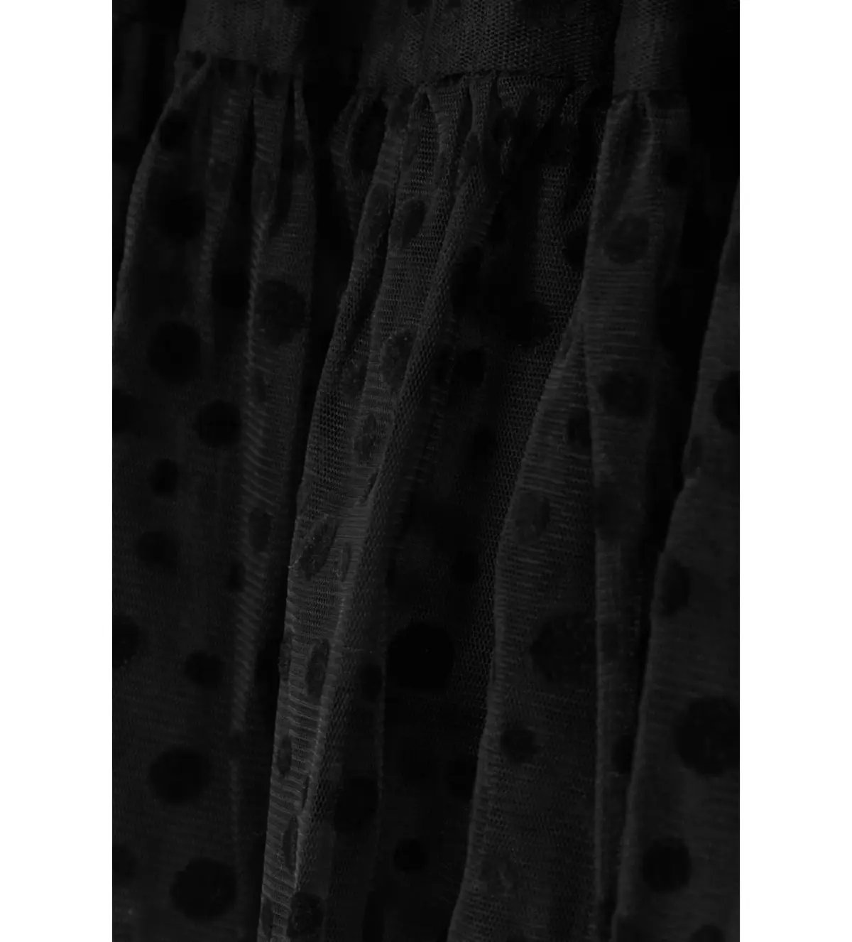 Batsheva May Ruffled Polka-Dot Flocked Tulle Midi Dress Black Size AU 18 photo 3