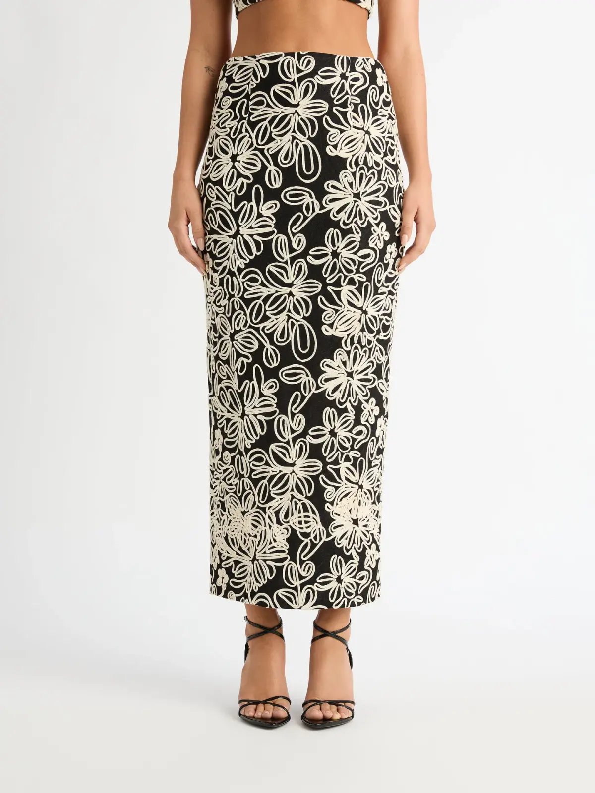 SHEIKE LUISA CROP TOP & LUISA MAXI SKIRT (SET) BLACK SIZE 18 photo 7