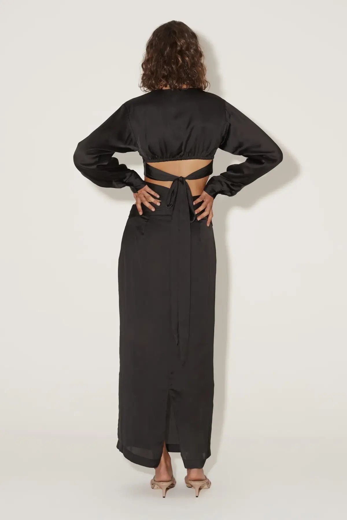 Hansen & Gretel Sofia Shirt and Shimma Skirt Set Black Size 8 photo 3