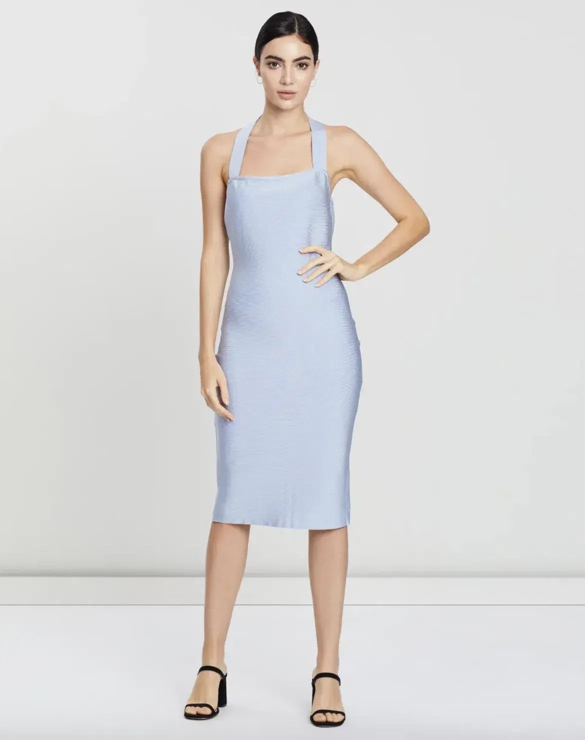 Misha Julia Midi Dress Sky Blue Size 4 photo 2