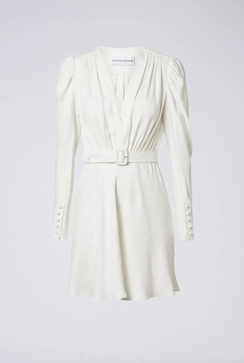 Scanlan Theodore French Jacquard Mini Dress Cream Size 6 photo 5