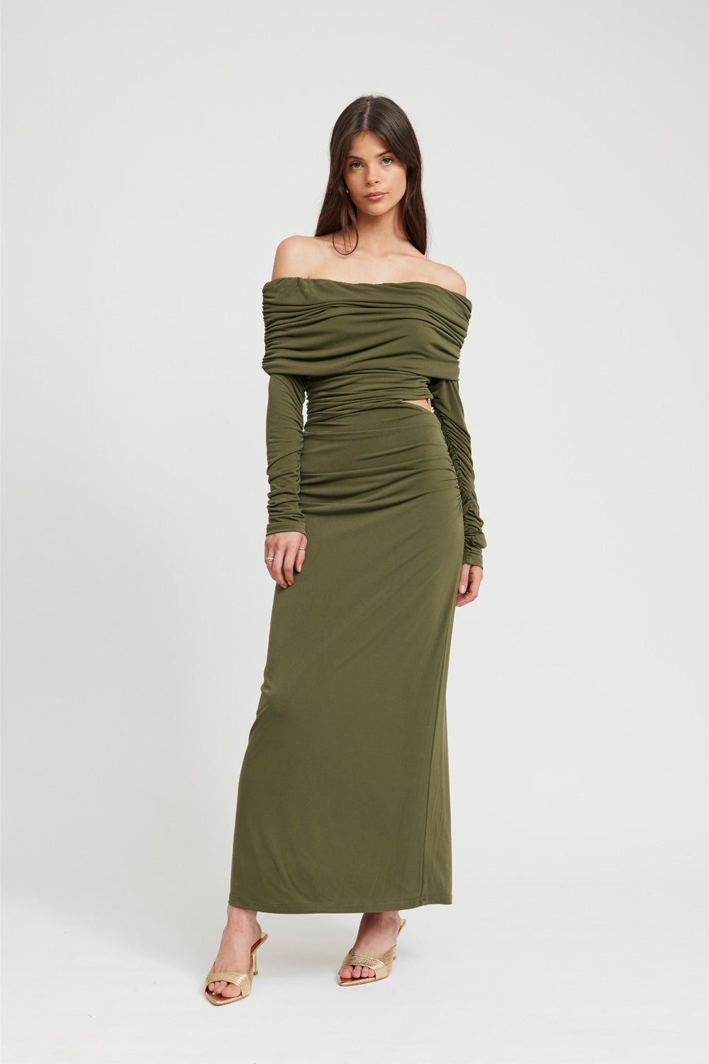 TOJHÀ MALICHI DRESS - KHAKI photo 2