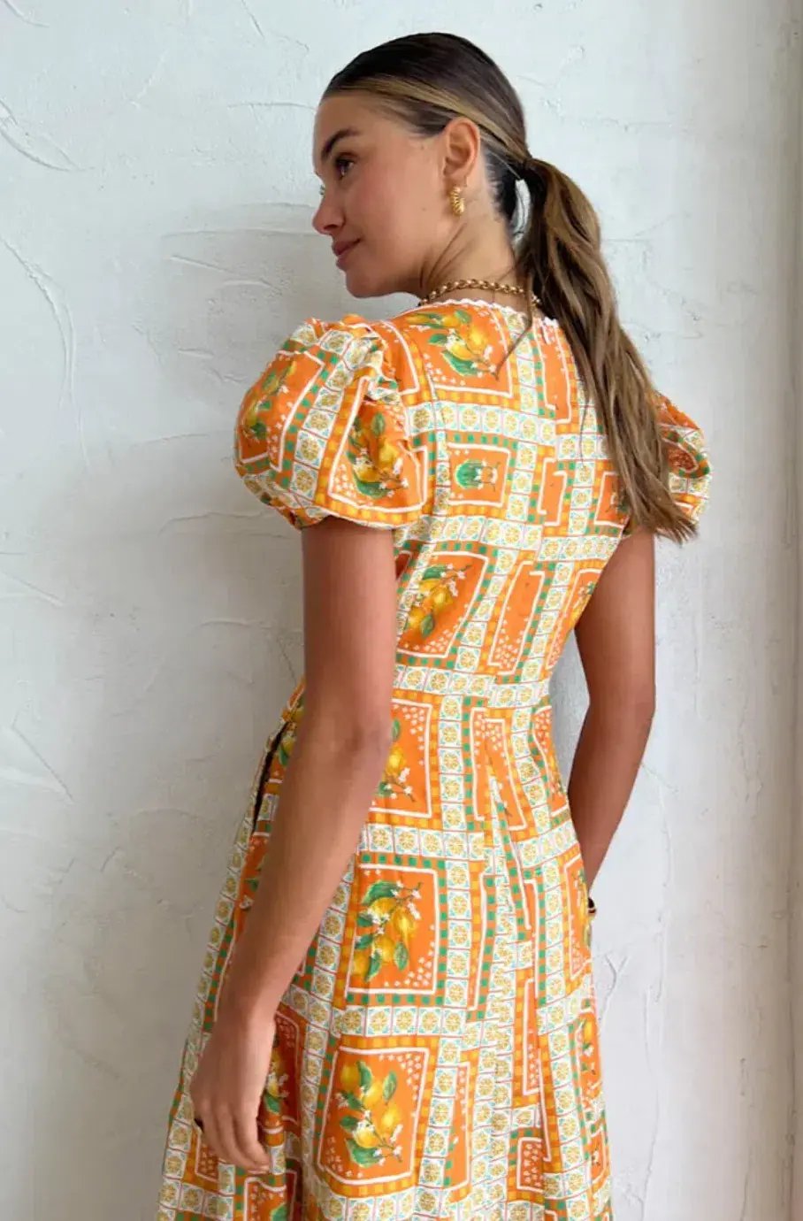 By Nicola Wavy Mosaic Patchwork Orange Size 8 photo 2