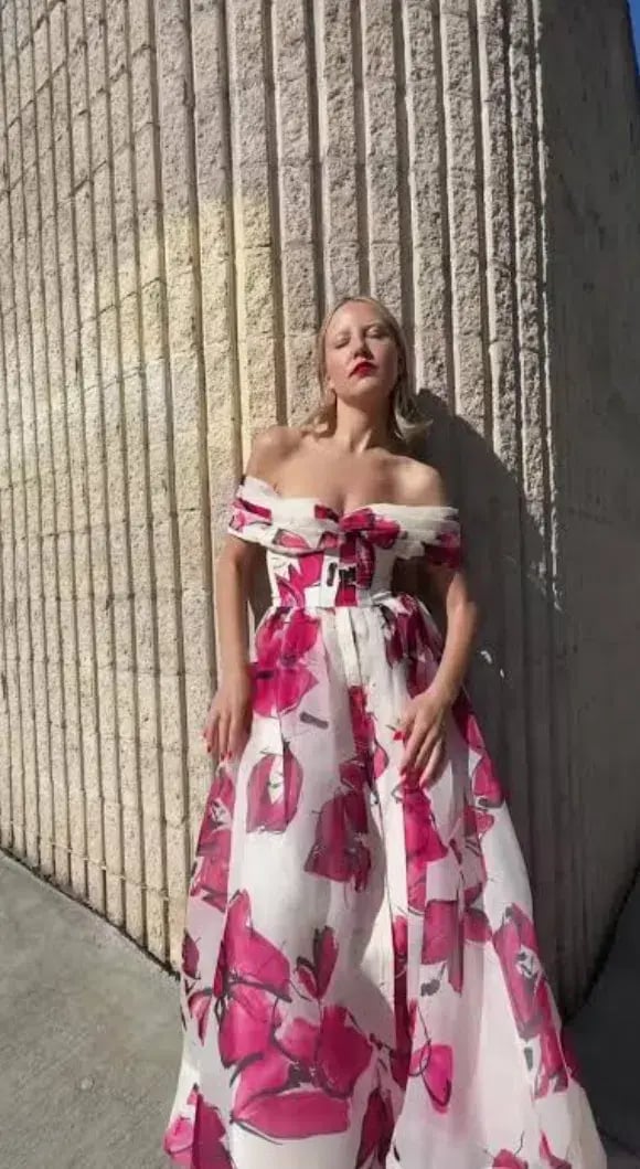 Aje Cordelia Corseted Maxi Dress Floral Pink in Size 8 photo 2