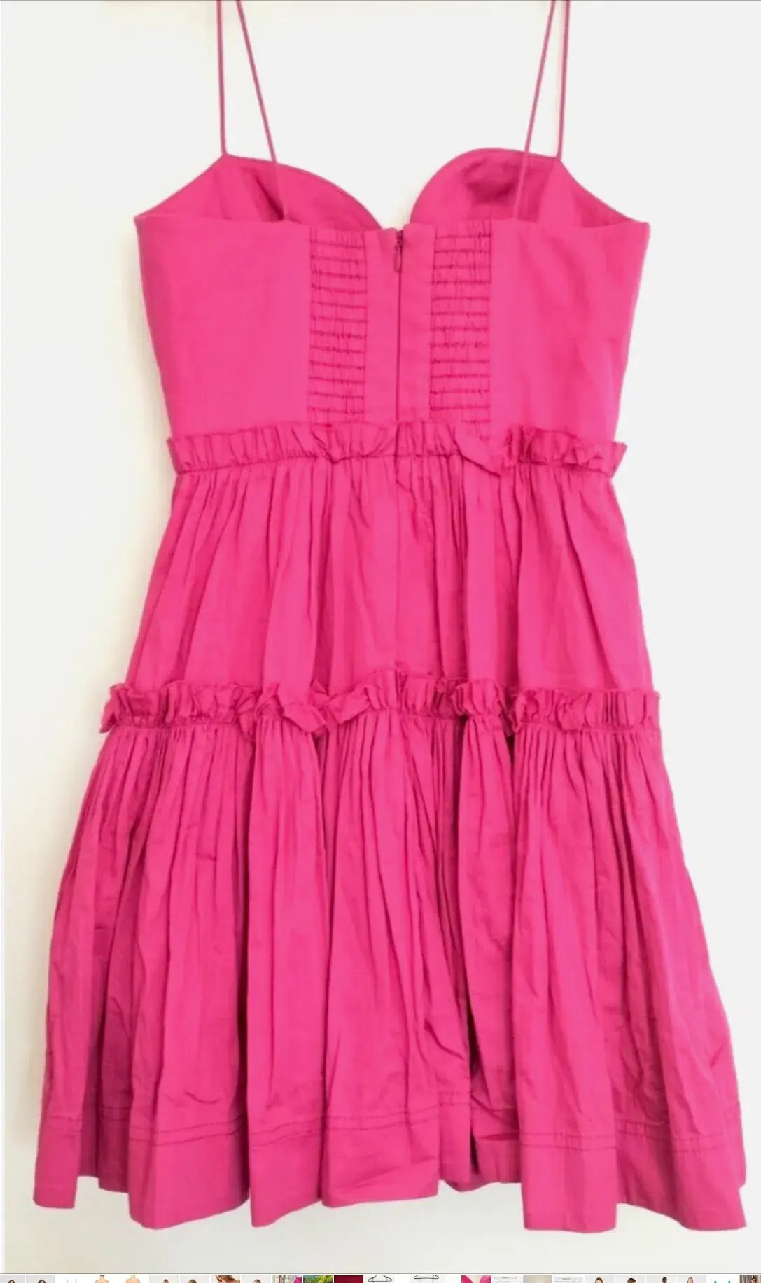AJE Maya Tiered Mini Dress Fuchsia with side pockets AU 6 US 2 photo 6
