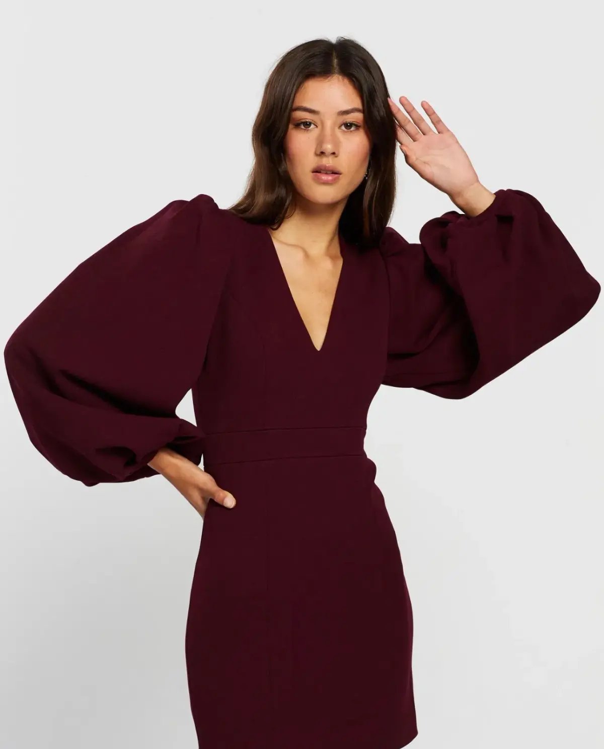 Mossman See You Again Dress Wine Size 14 photo 2