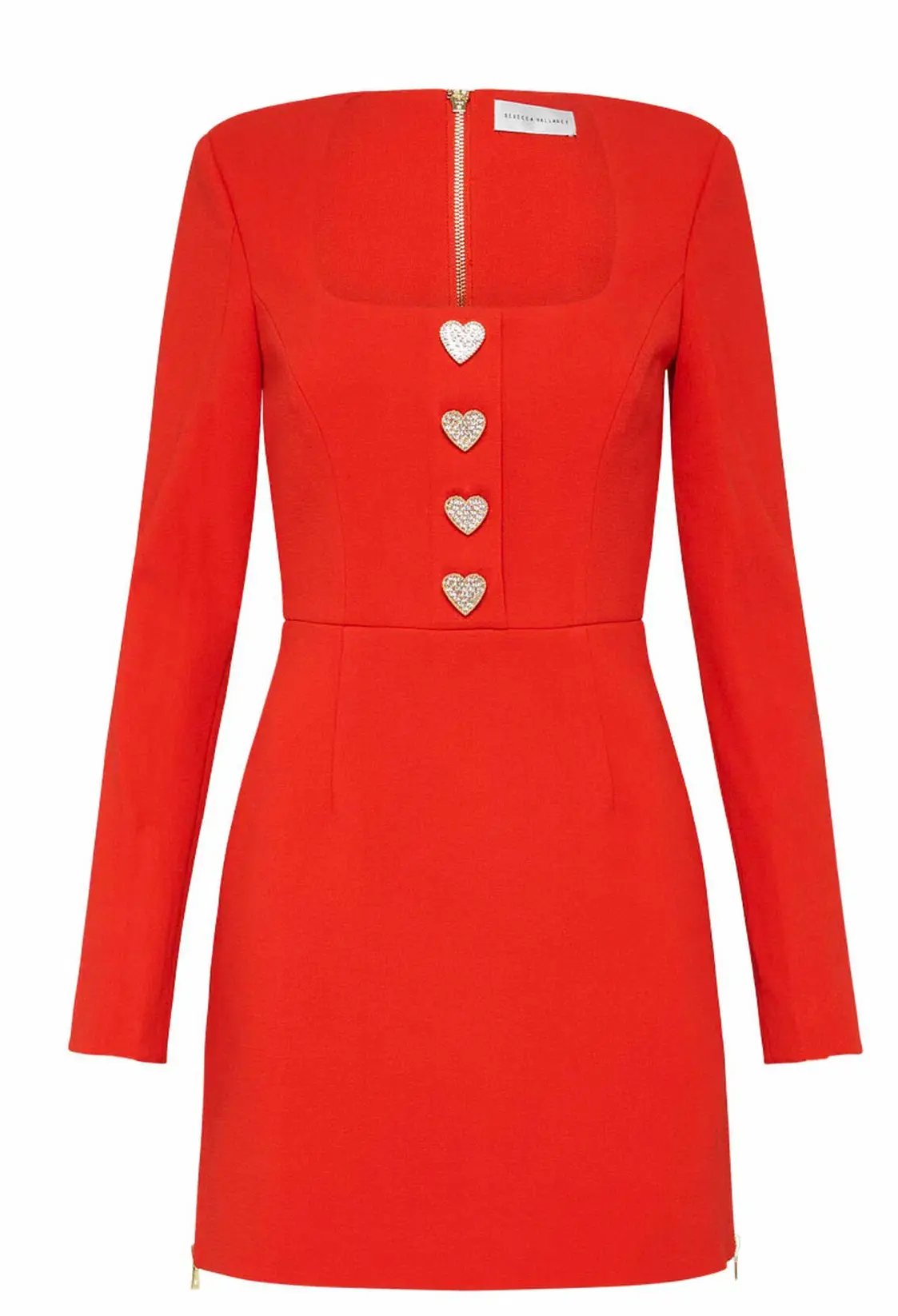 Rebecca Vallance Amanda Long Sleeve Mini Dress Red Size 6 photo 6