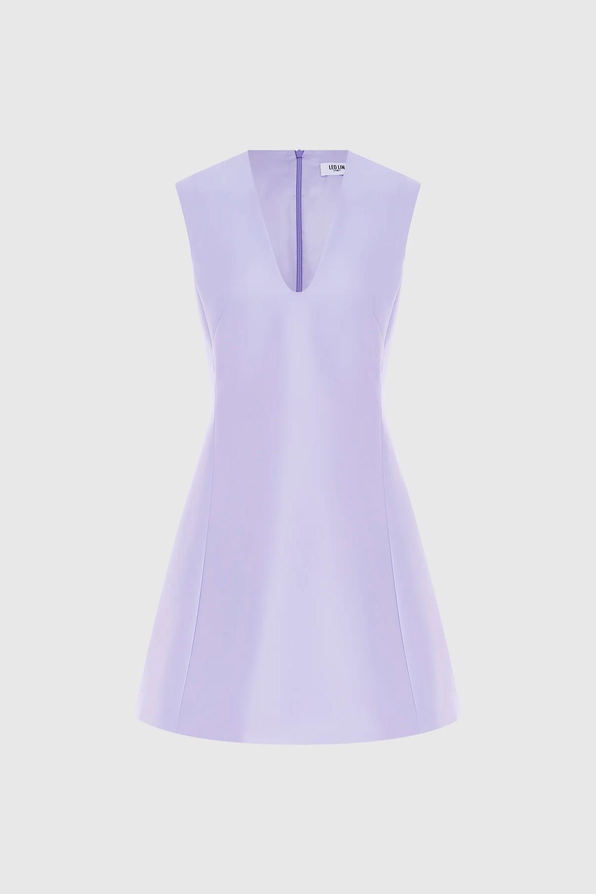 LEO LIN BRIANA V NECK MINI DRESS - LILAC photo 6