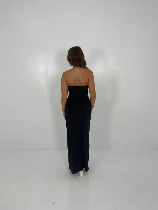 Maygel Coronel Black Veranera Midi Dress One Size photo 2