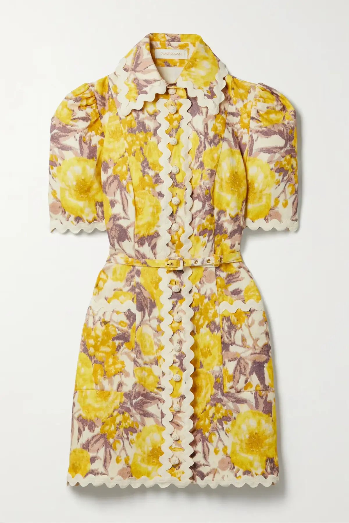 Zimmermann Ric Rac Linen Mini Dress Floral Size Au 10 (1) photo 3