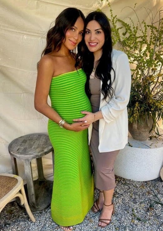 The Wolf Gang Sunmor Knit Maxi Dress, Lime photo 3