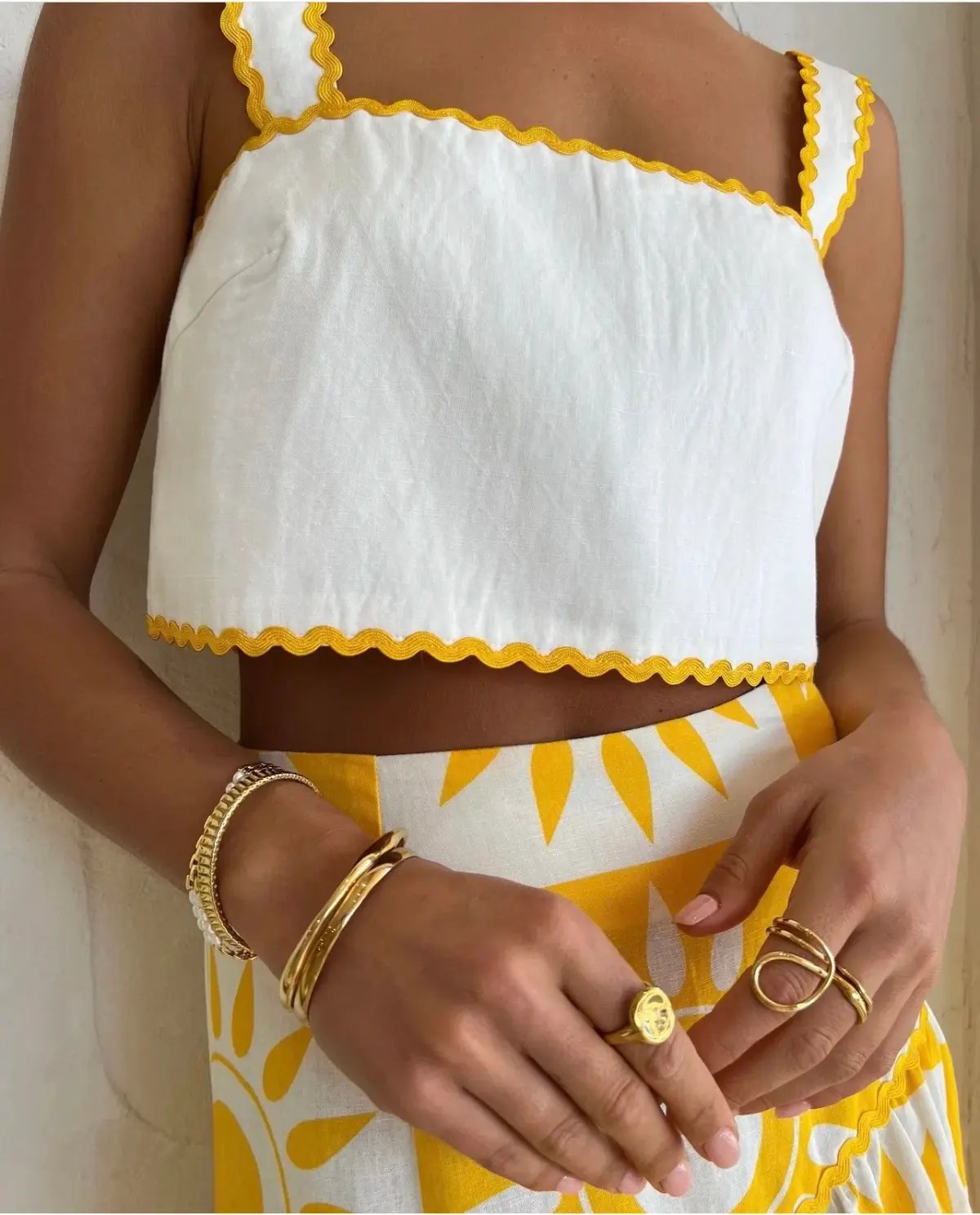 By Nicola Wavy Crop Top and Sol Maxi Skirt Set in Sol Size 8 photo 2