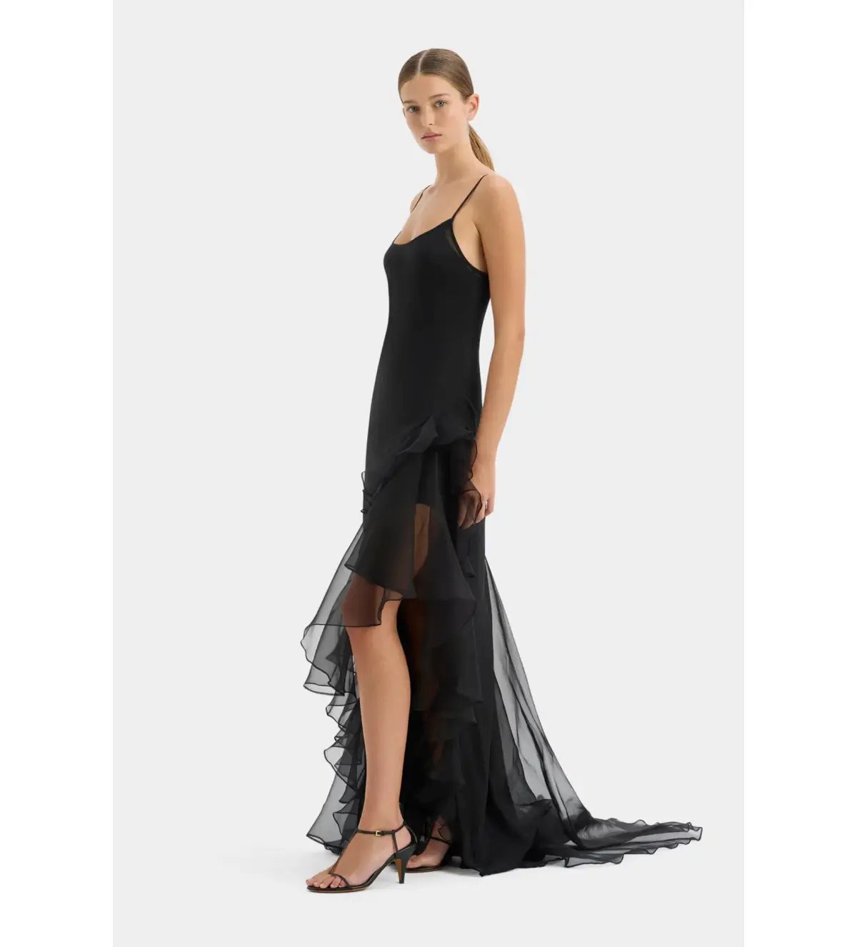 Sir The Label Sage Flounce Gown Black Size 1 / AU 8 photo 5