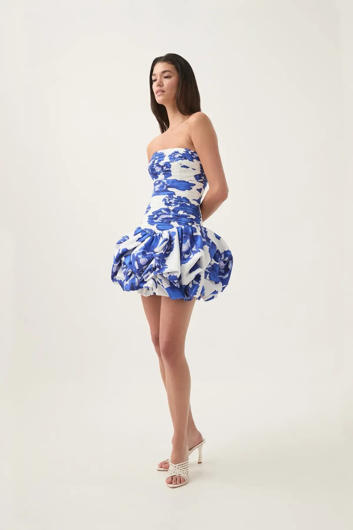 Aje Violette Bubble Hem Mini Dress Floral Size S/AU 8 photo 2