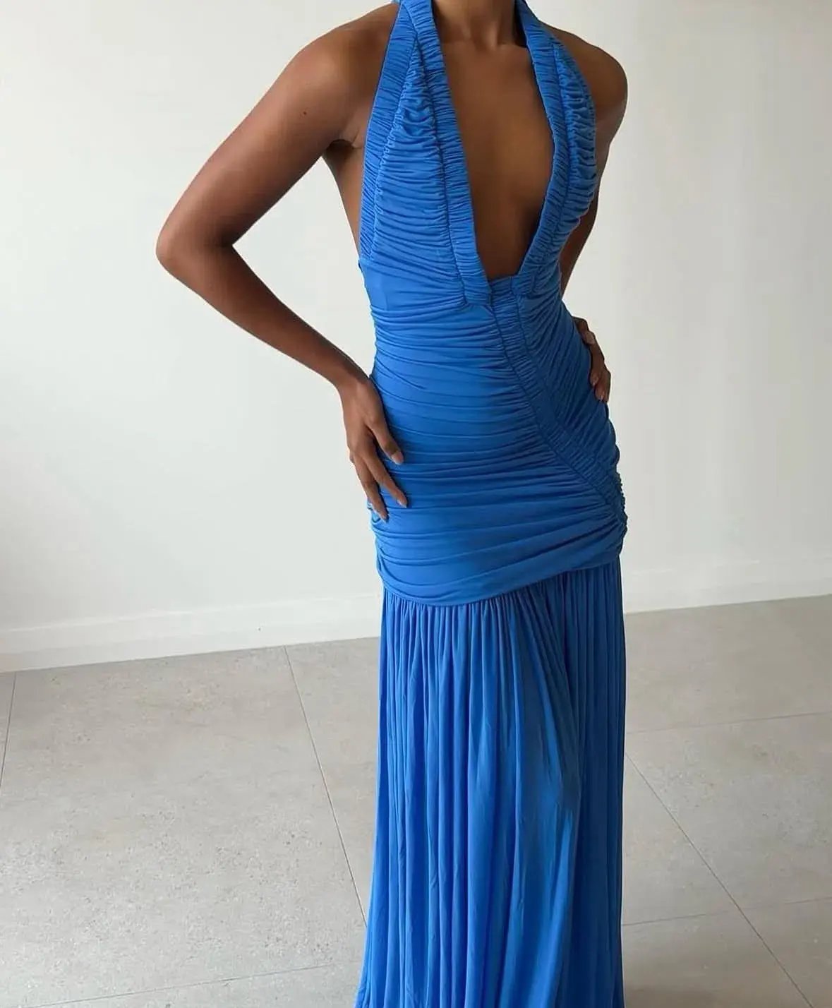 Christopher Esber Orion Gown - Lapis Size 8 photo 2