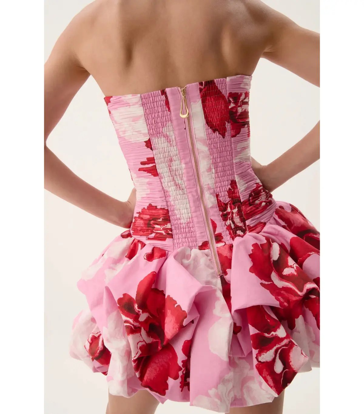 Aje Violette Bubble Hem Mini Dress Pink Boldy Blooming Size AU 6 photo 6
