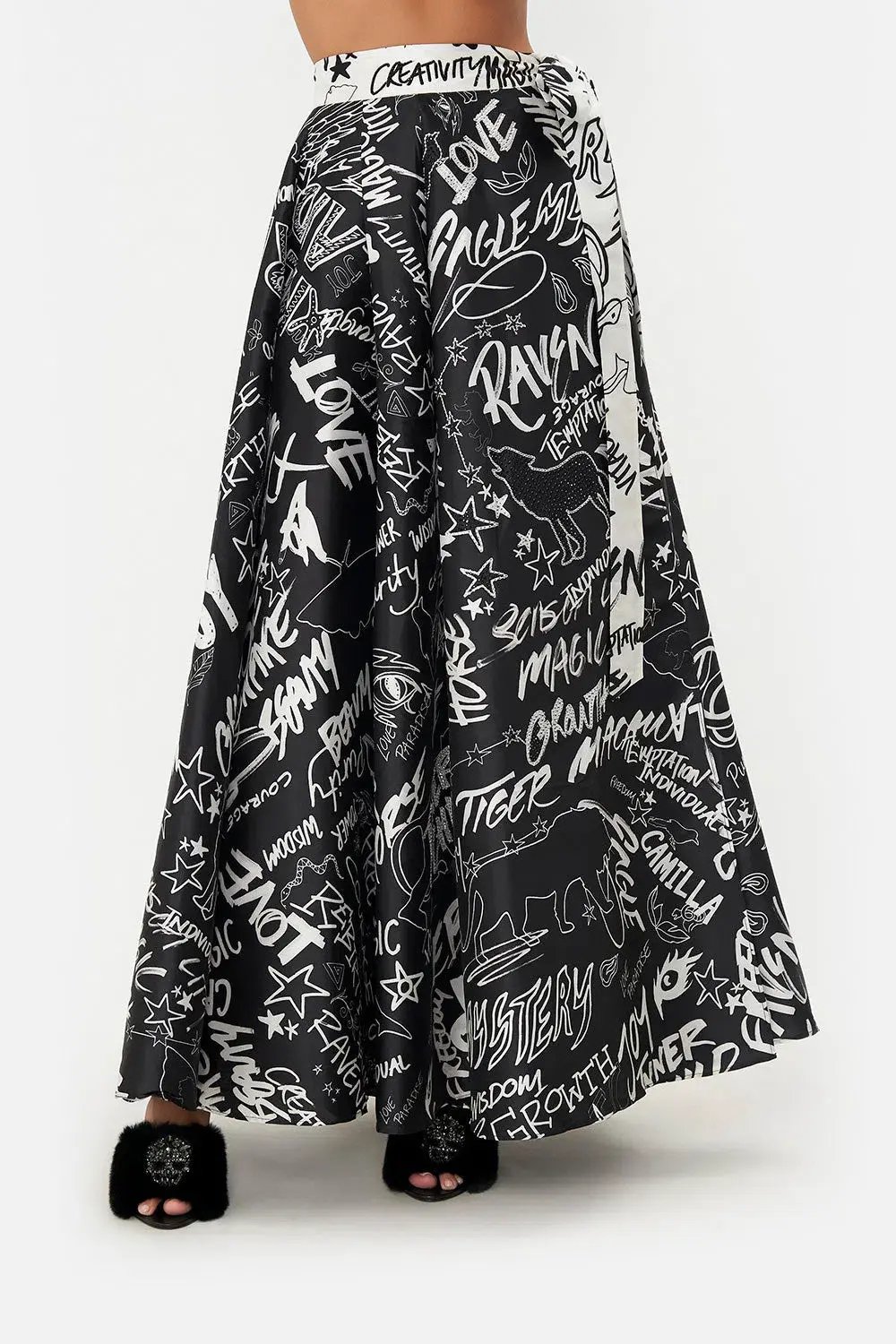 Camilla Maxi Wrap Skirt Spirit Scribble Print Size S / AU 10 photo 2