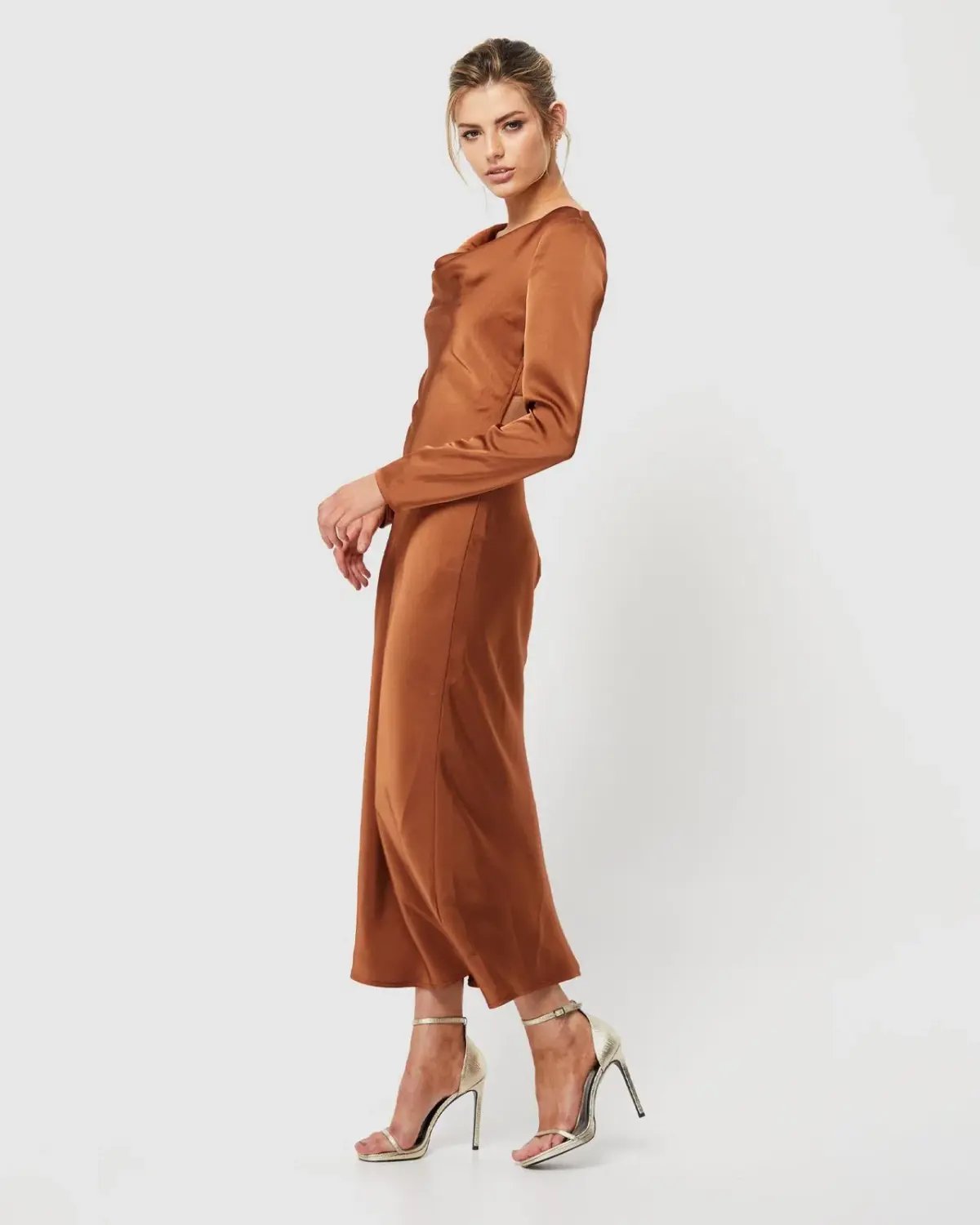 Mossman Pure Imagination Midi Dress Brown Size 10 photo 5