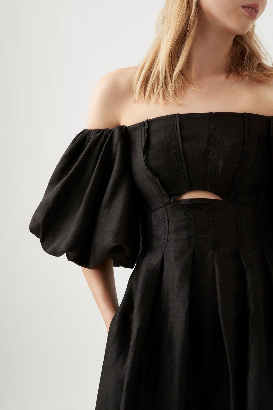 Aje Eugenie Off Shoulder Midi Black photo 3