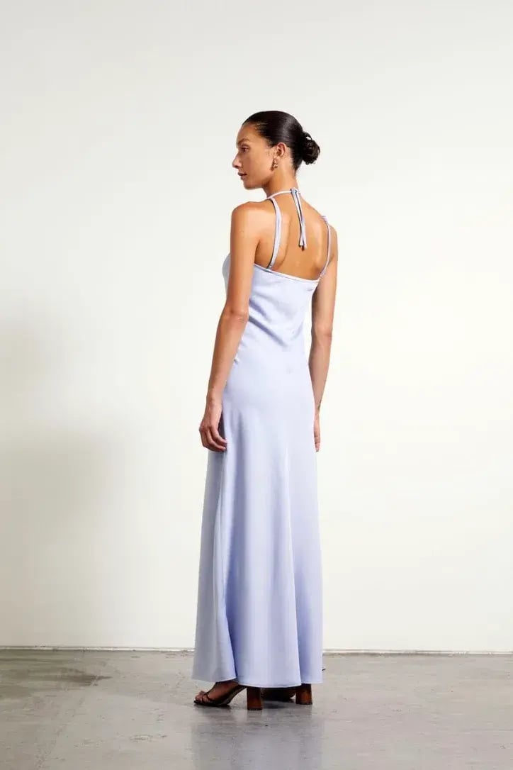 Wynnn Hamlyn Beaded Slip Dress Powder Blue Size 10 photo 2