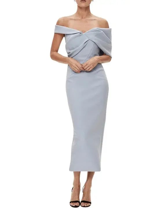 Rachel Gilbert Matteo Dress In Powder Blue Size AU 12 photo 3