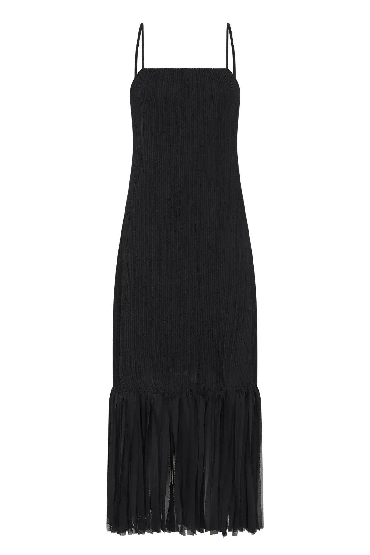 Aje Arris Fringed Maxi Dress in Black Size AU 06 photo 5