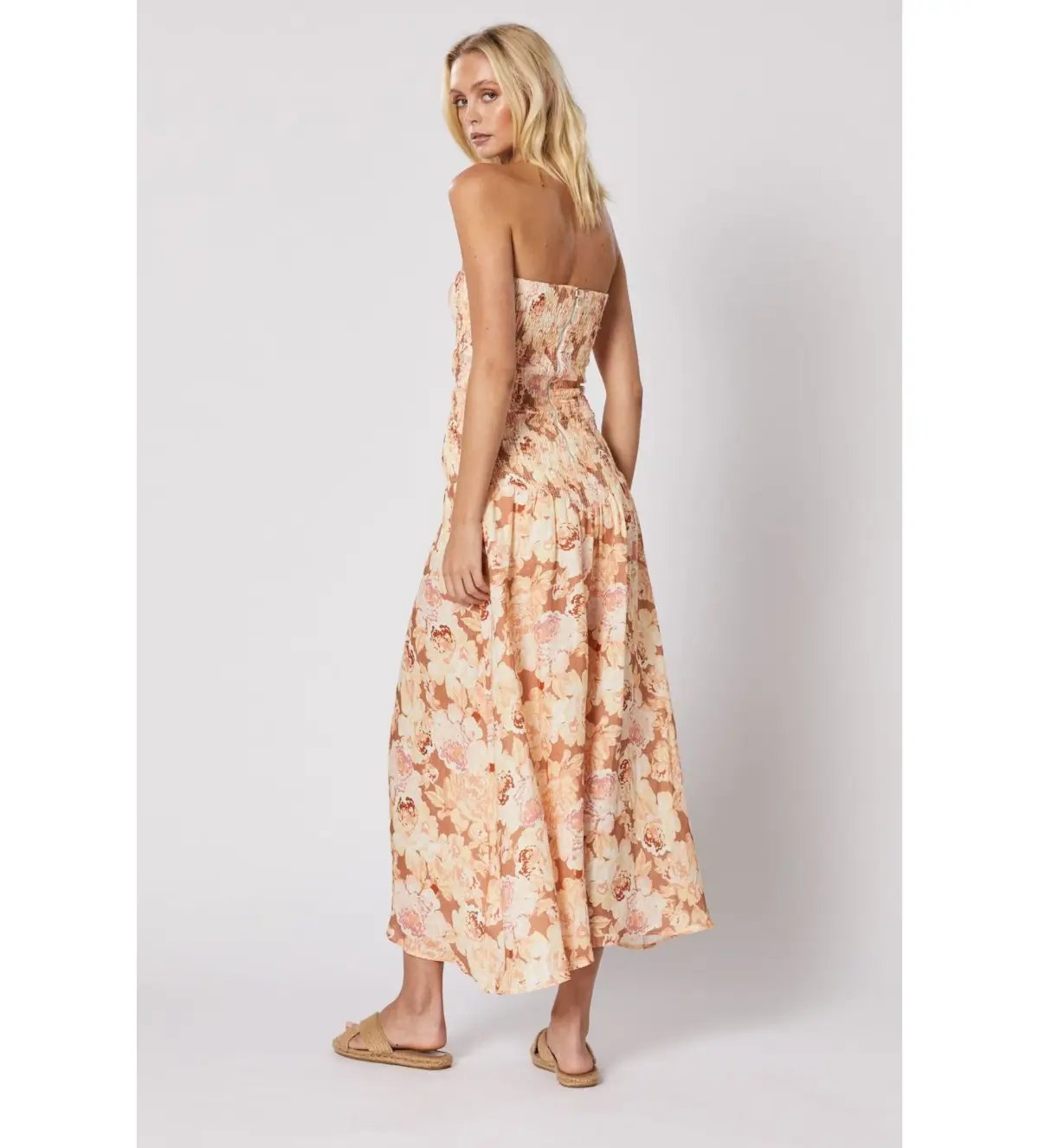Winona Flourish Shirred Midi Dress in Multi Size XXS / Size AU 4 photo 3