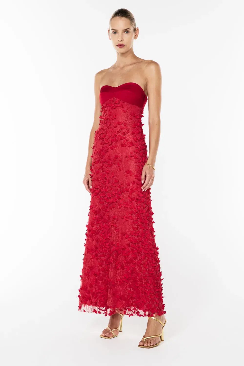 Manning Cartell Enchantment Balconette Maxi Dress Scarlet Red Size 6 photo 2