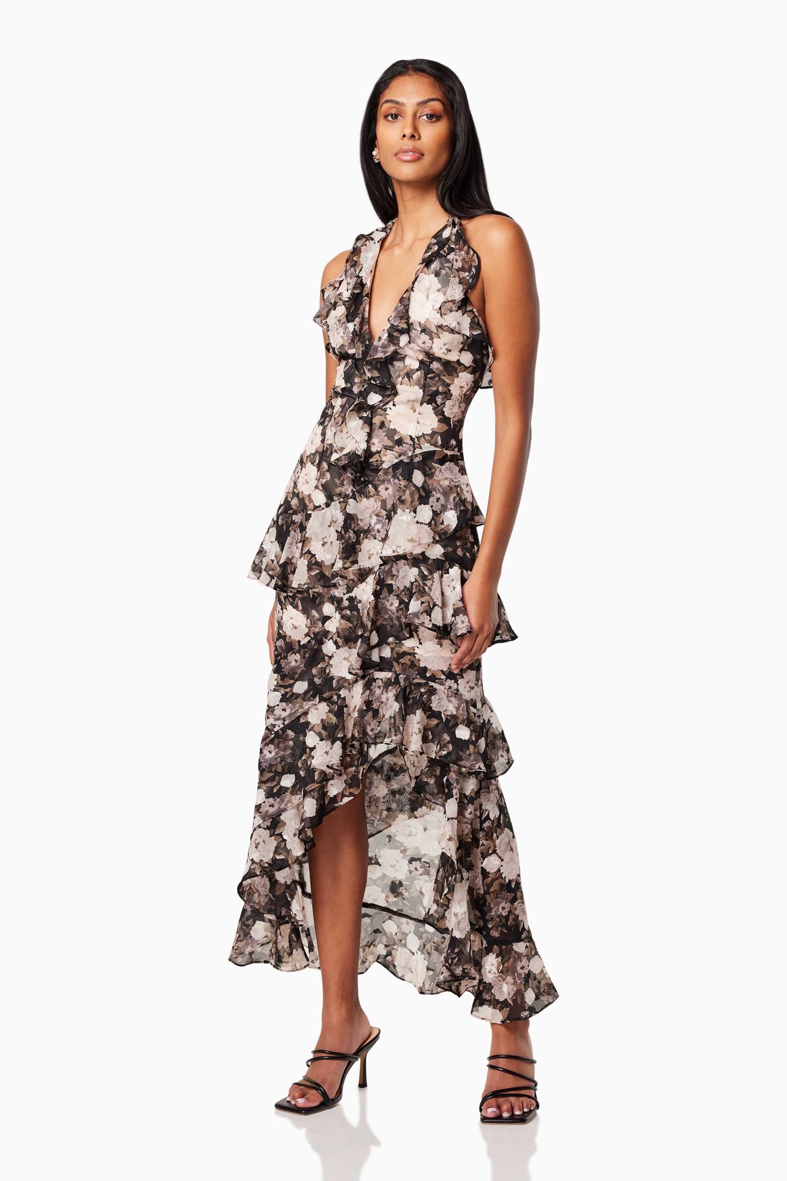 ELLIATT CONTRIBUTION DRESS - BLACK WHITE photo 5