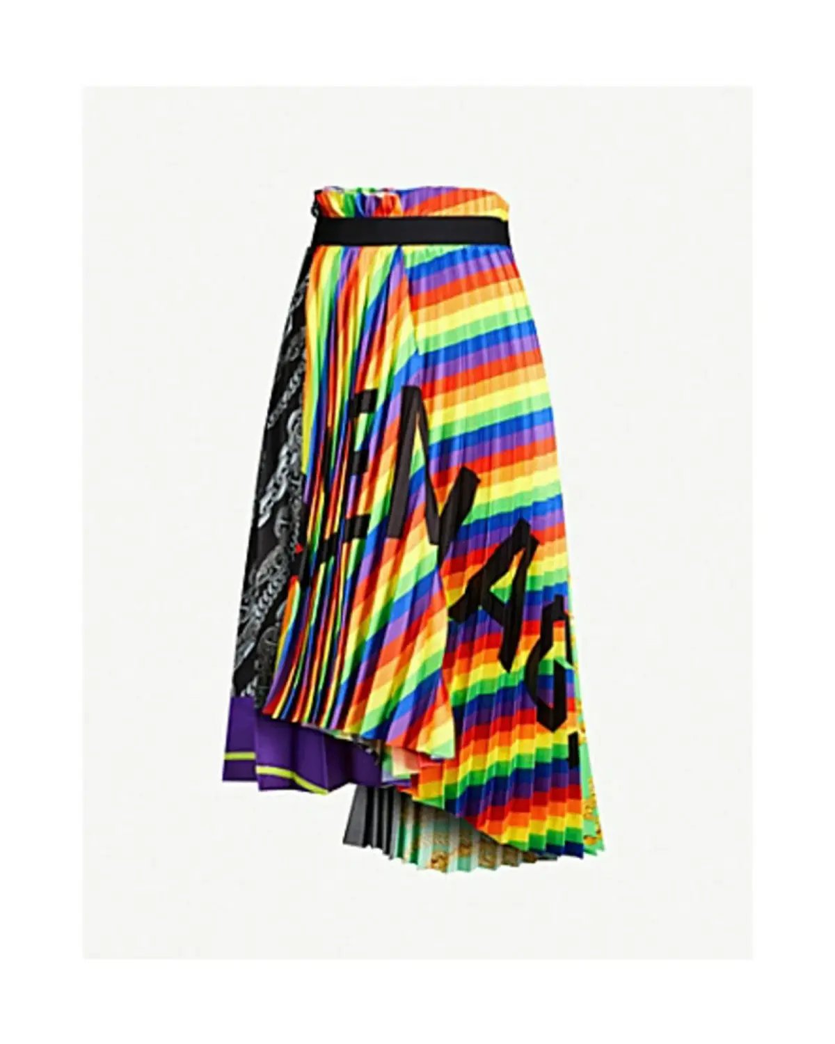 Balenciaga Rainbow Scarf Pleated Skirt Multi Size 8 photo 3
