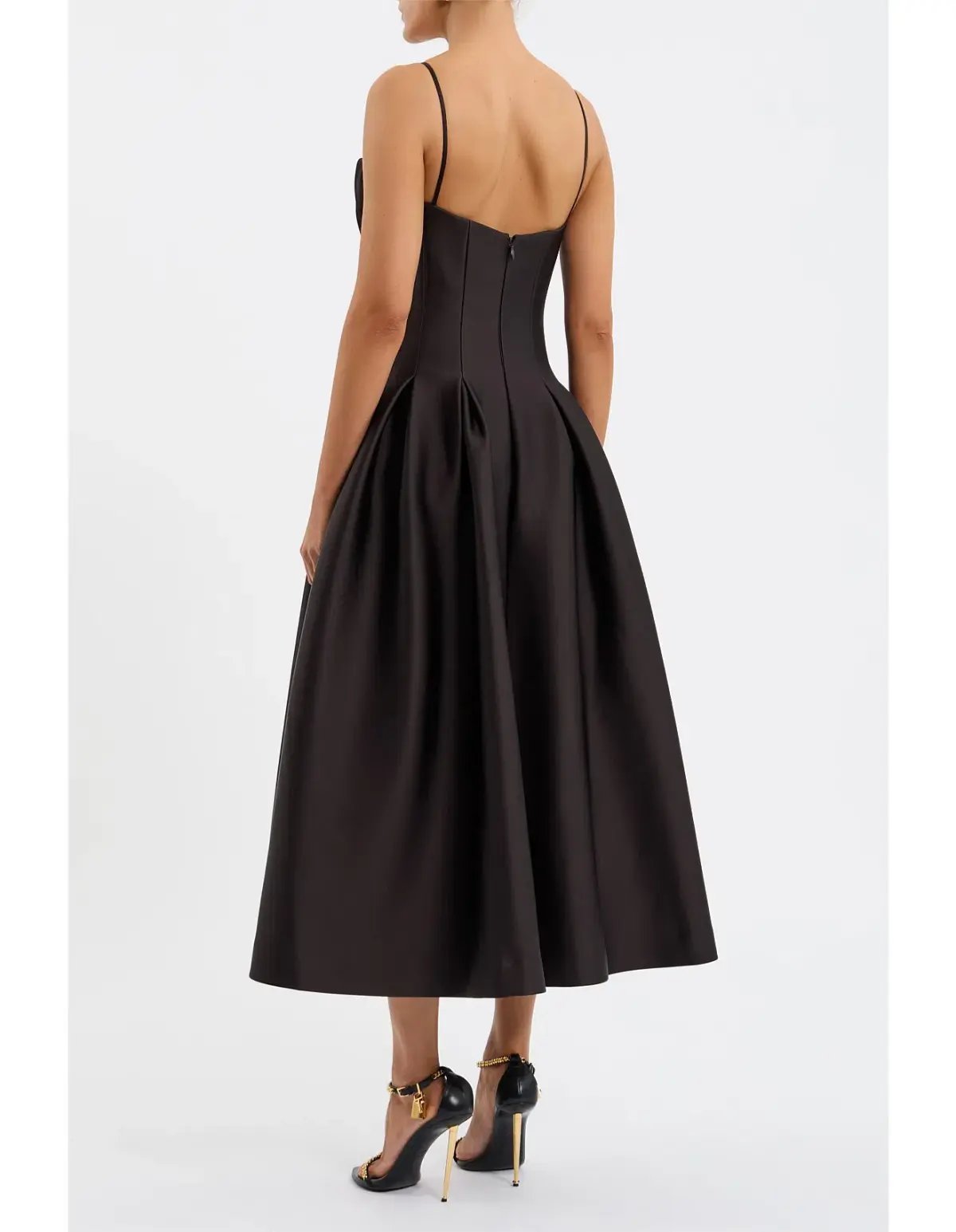 Rebecca Vallance Saskia Midi Dress Chocolate Size 10 photo 3