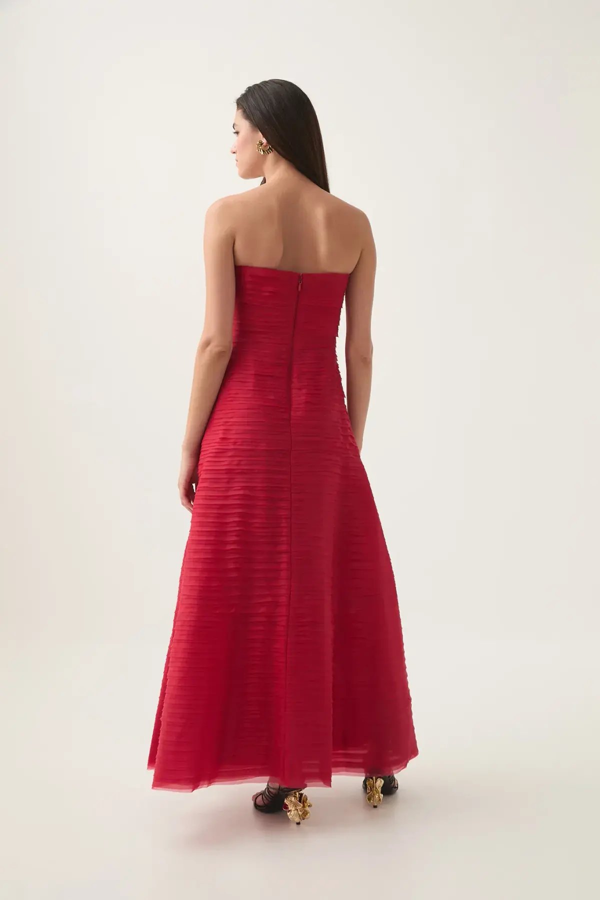 Aje Soundscape Maxi Dress in Scarlet Red Size 14 photo 3