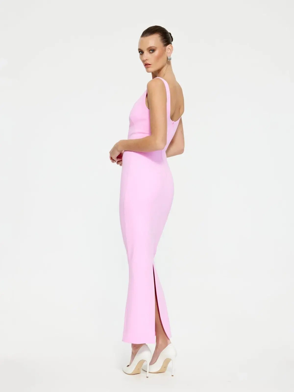 Effie Kats Gabel Midi Dress in Taffy Pink Size M / AU 10 photo 3